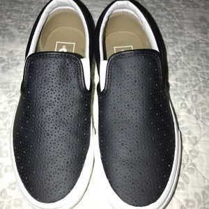 Vans Perforated Leather Slip-ons
