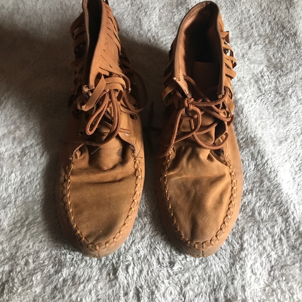 Fringe booties