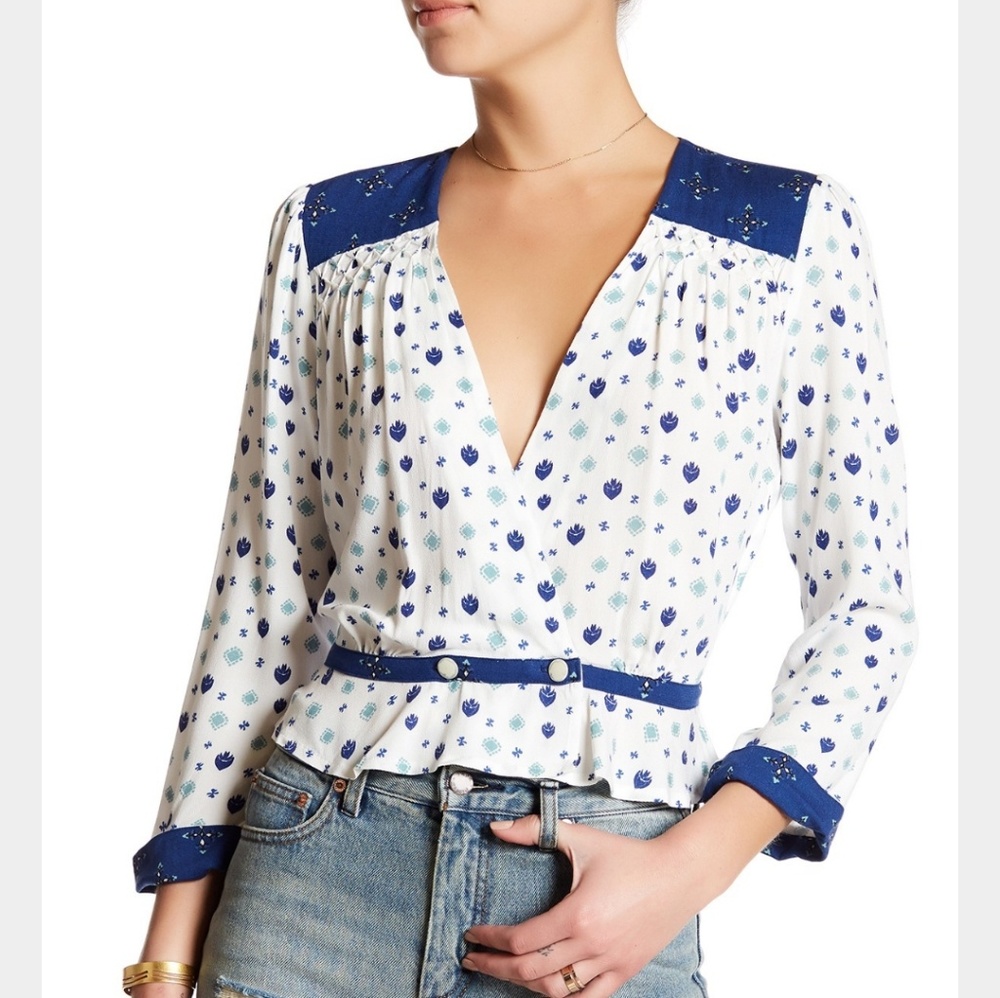 Free People/Where We Roam printed top