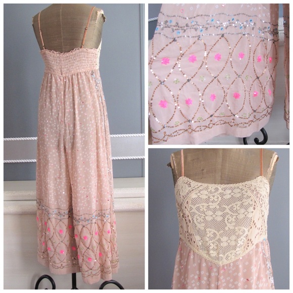 Free People New Romantics Shanti Blush Romper XS S - Picture 4 of 8