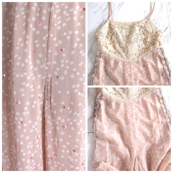 Free People New Romantics Shanti Blush Romper XS S - Picture 6 of 8