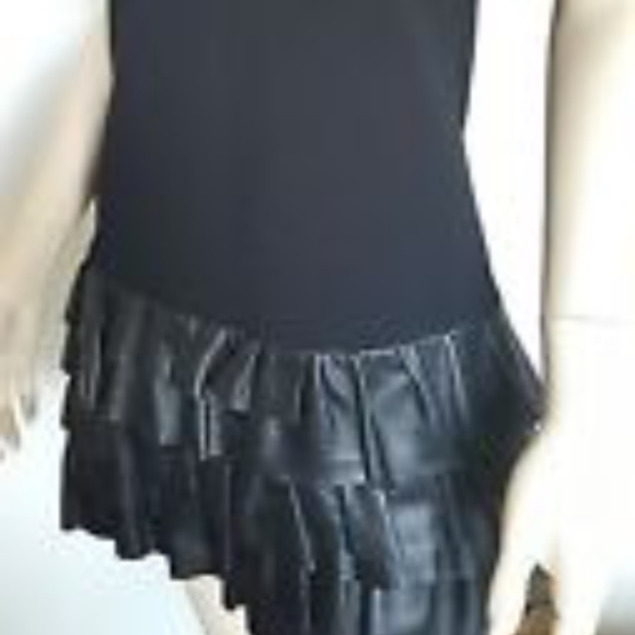 Leather and Knit Theory Dress - Picture 2 of 5