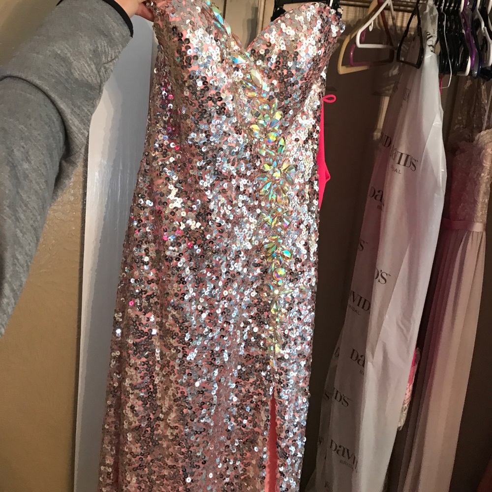 Size 6 formal dress with small corset in back!