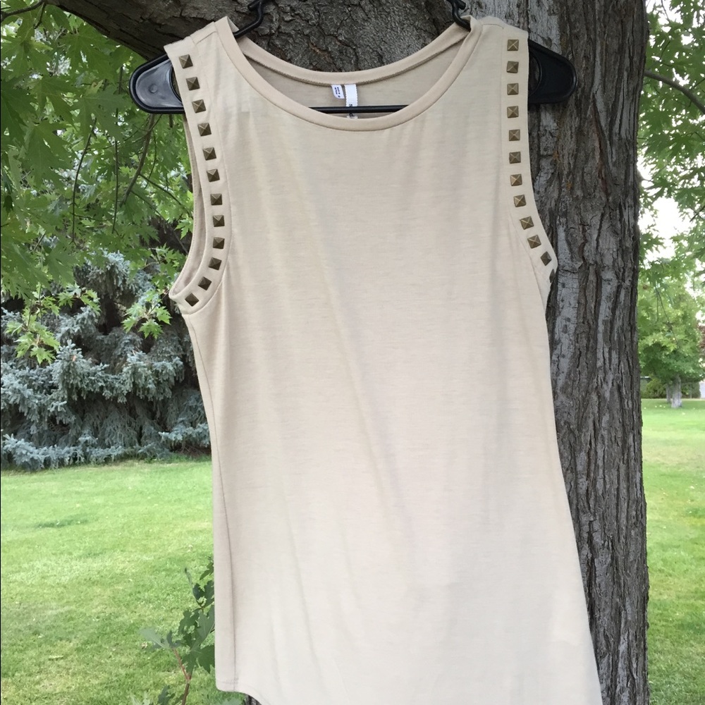 Maurices tan studded tank