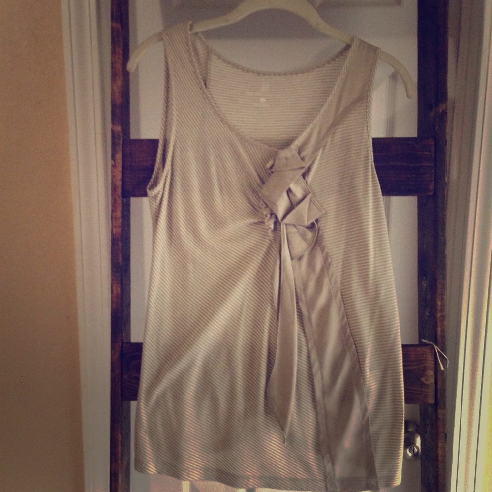 Silk bow tank top