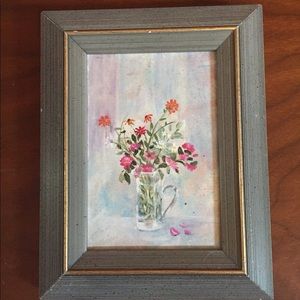 Vintage Oil Painting of Flower Arrangement