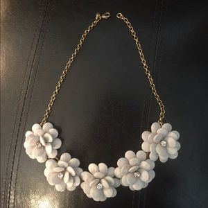 Jcrew Crystal Floral Burst Necklace