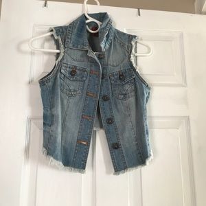 Denim jacket vest