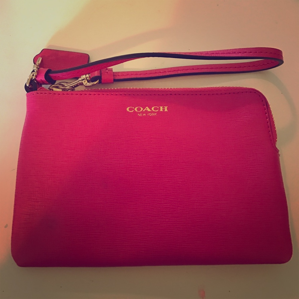 Beautiful bright pink wristlet