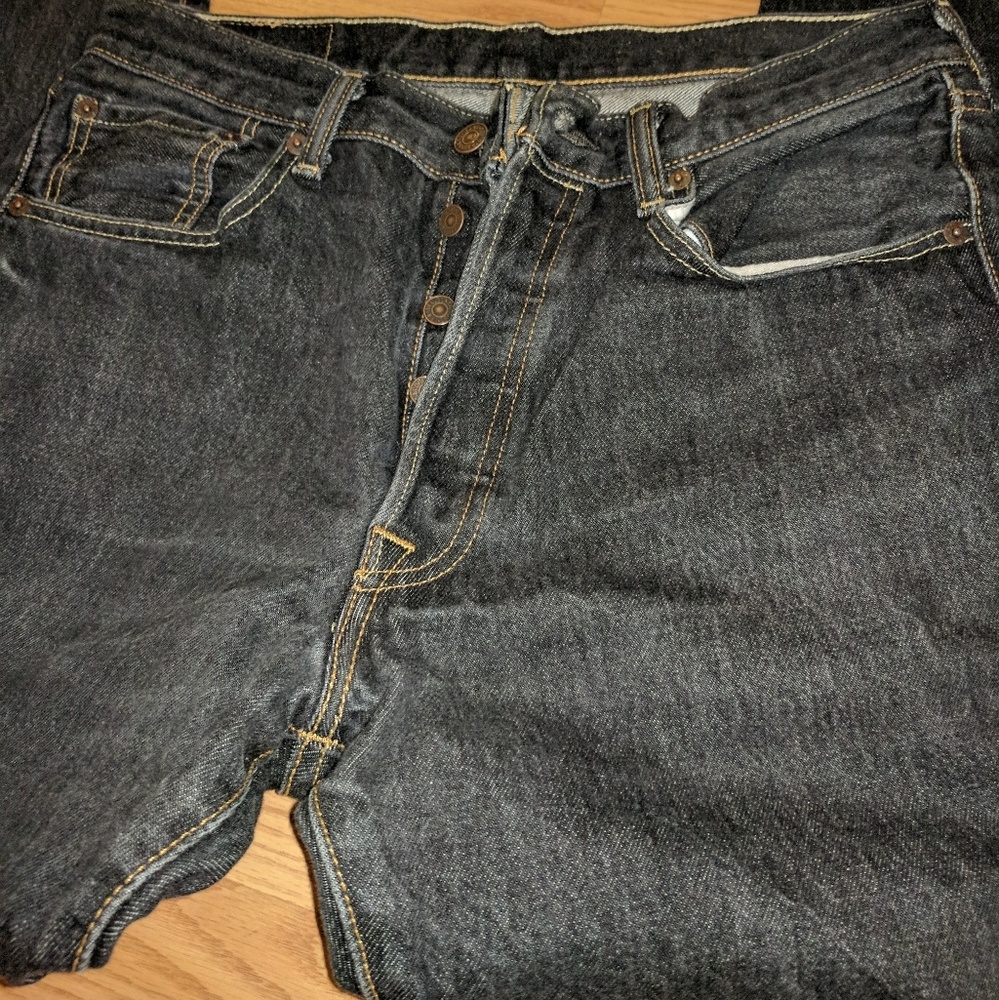 Black button-fly Jeans Mens Levi's 501