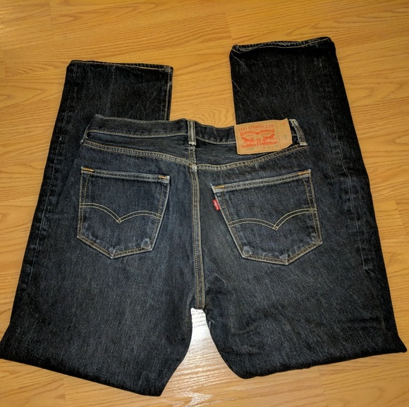 Black button-fly Jeans Mens Levi's 501 - Picture 5 of 6