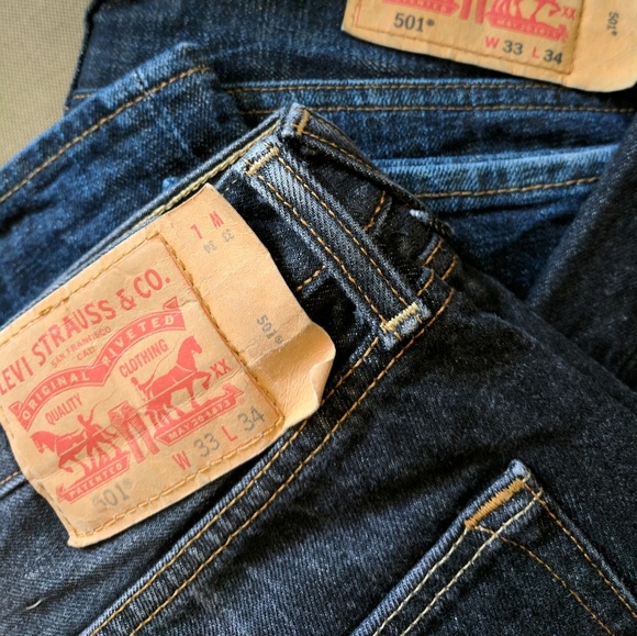 Black button-fly Jeans Mens Levi's 501 - Picture 6 of 6