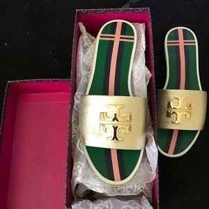 Tory burch gold flats