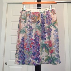 Size 6 Anthropologie floral printed pencil skirt