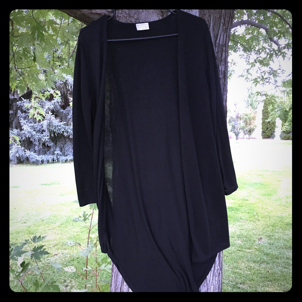 Black A line Cardigan duster