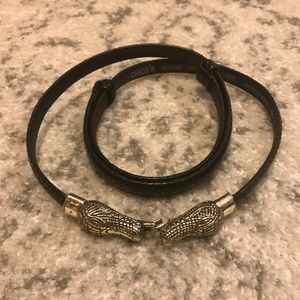 Chico's Leather Alligator Hook Belt