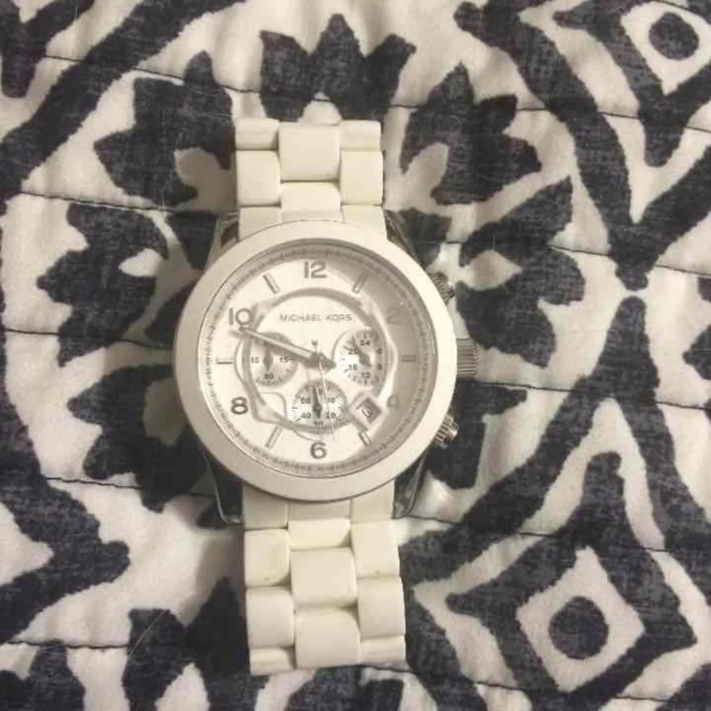 White Micheal Kors watch