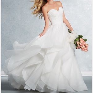 Traditional Wedding Dress with High Low Skirt