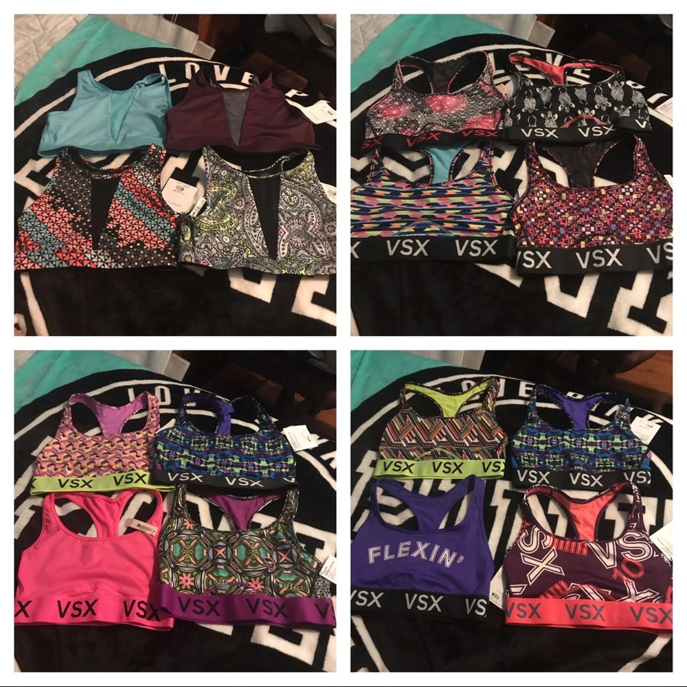 Huge lot of 16 Victoria Secret Sports Bras nwt