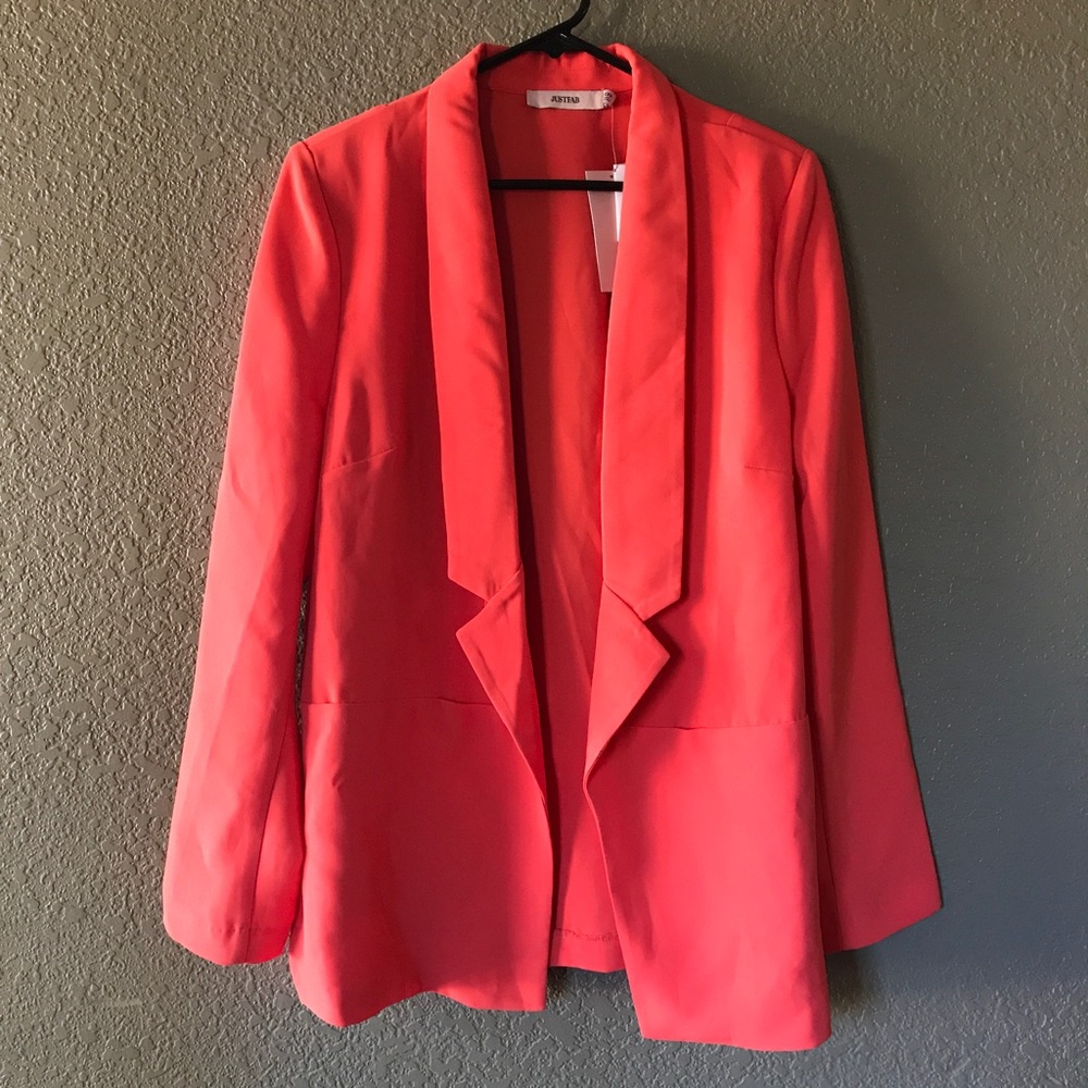 Justfab lace up back blazer NWT