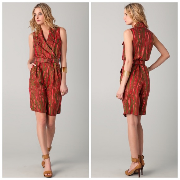 Rare! ❤️HP❤️ Rachel Zoe Eden Pink Zebra Print Jumpsuit Romper 2 - Picture 3 of 5