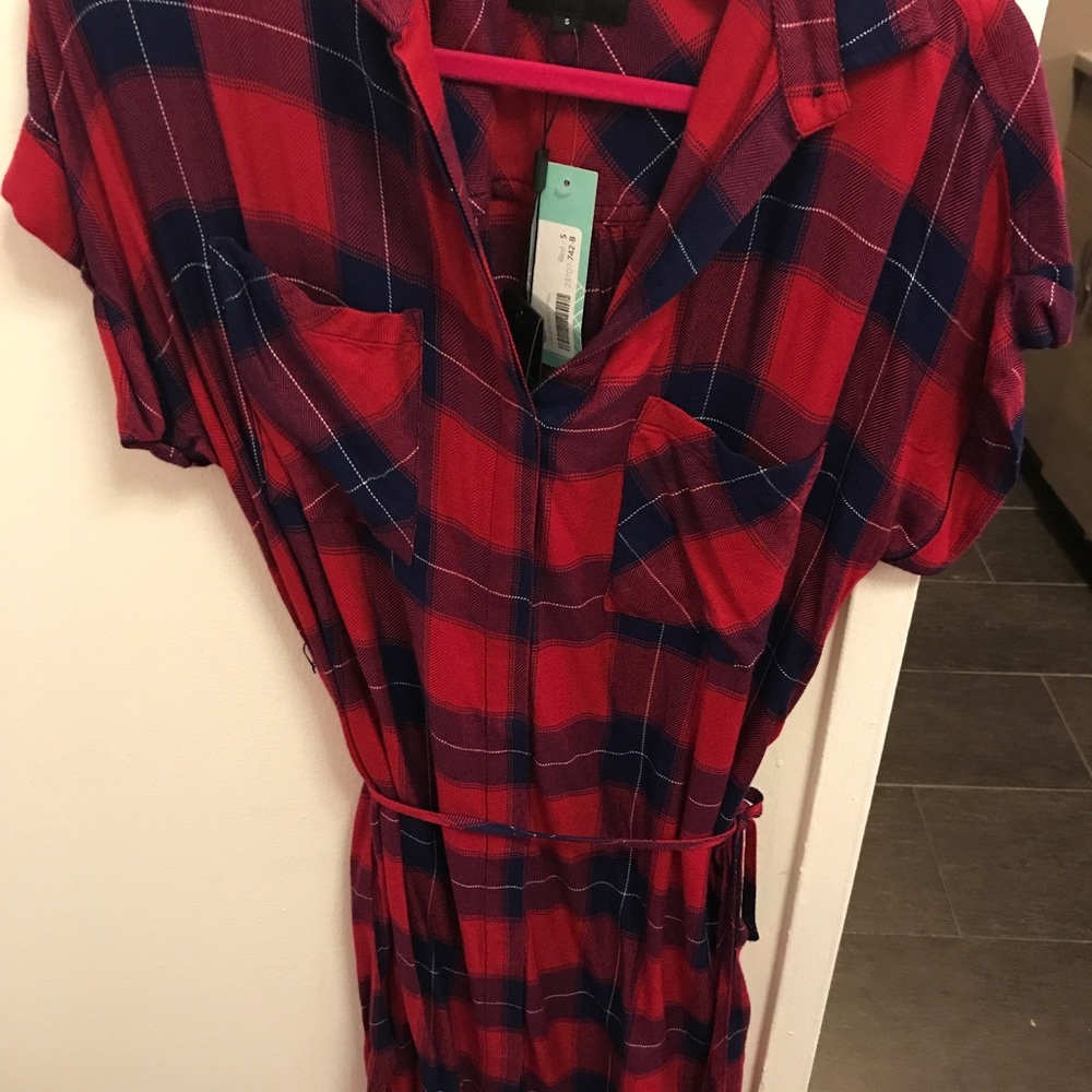 Rails Boutique Plaid Shirt Dress