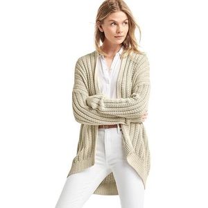 GAP Cozy Ribbed Open Front Cardigan