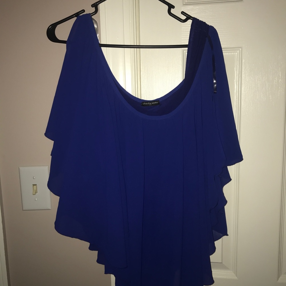 Beautiful blue blouse with attached tank