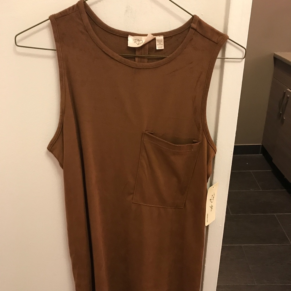 RD Style Boutique Dress - Suede Brown Knit Dress