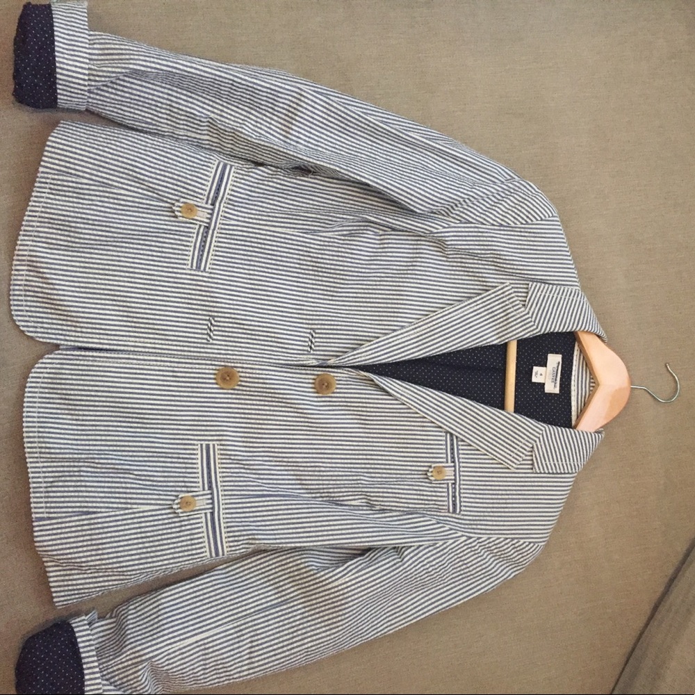 LandsEnd Searsucker Blazer sz4