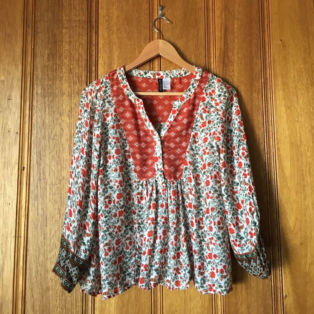 Indian print blouse