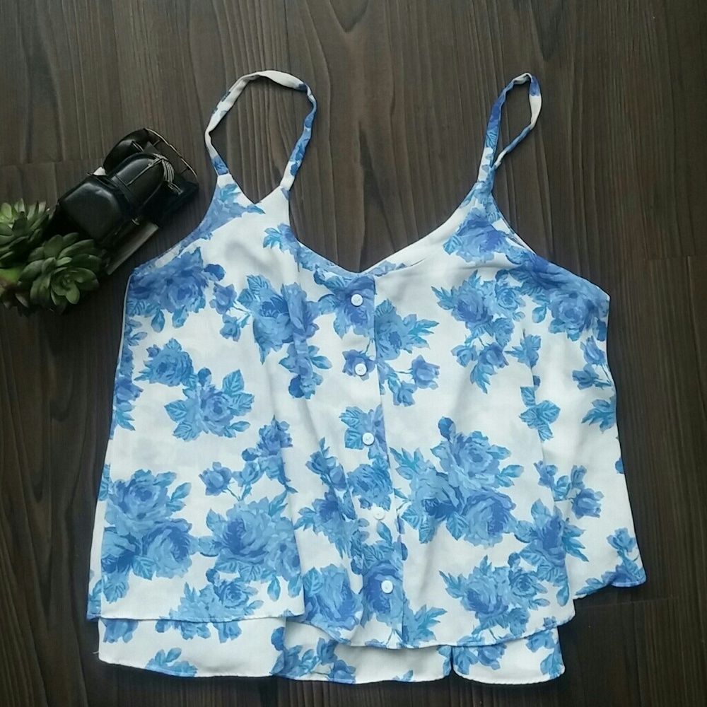 Strappy flower shirt