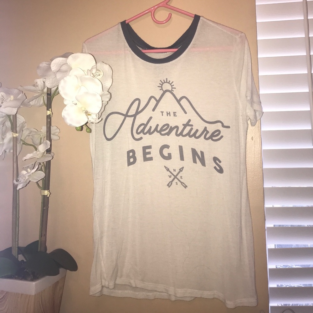 The adventure begins graphics tee!