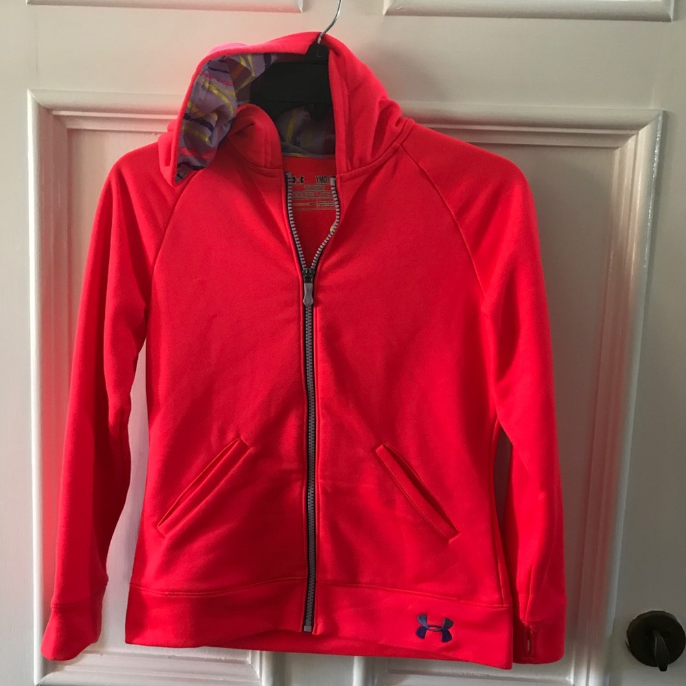 Girl Under Armour zip Hoodie Youth Medium