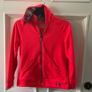Girl Under Armour zip Hoodie Youth Medium