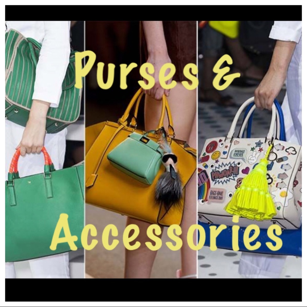 Purses, wallets, keychains, Sunglasses