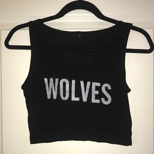 Wolves crop tank. Hardly worn.