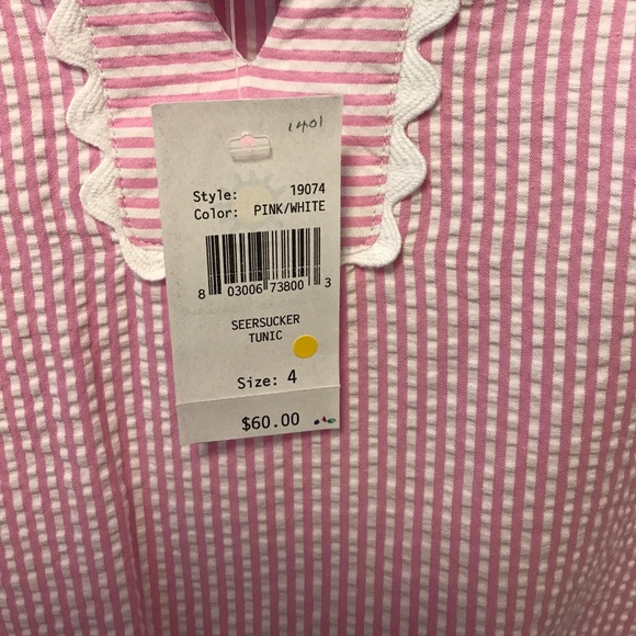 Pink and white seersucker tunic - Picture 3 of 5