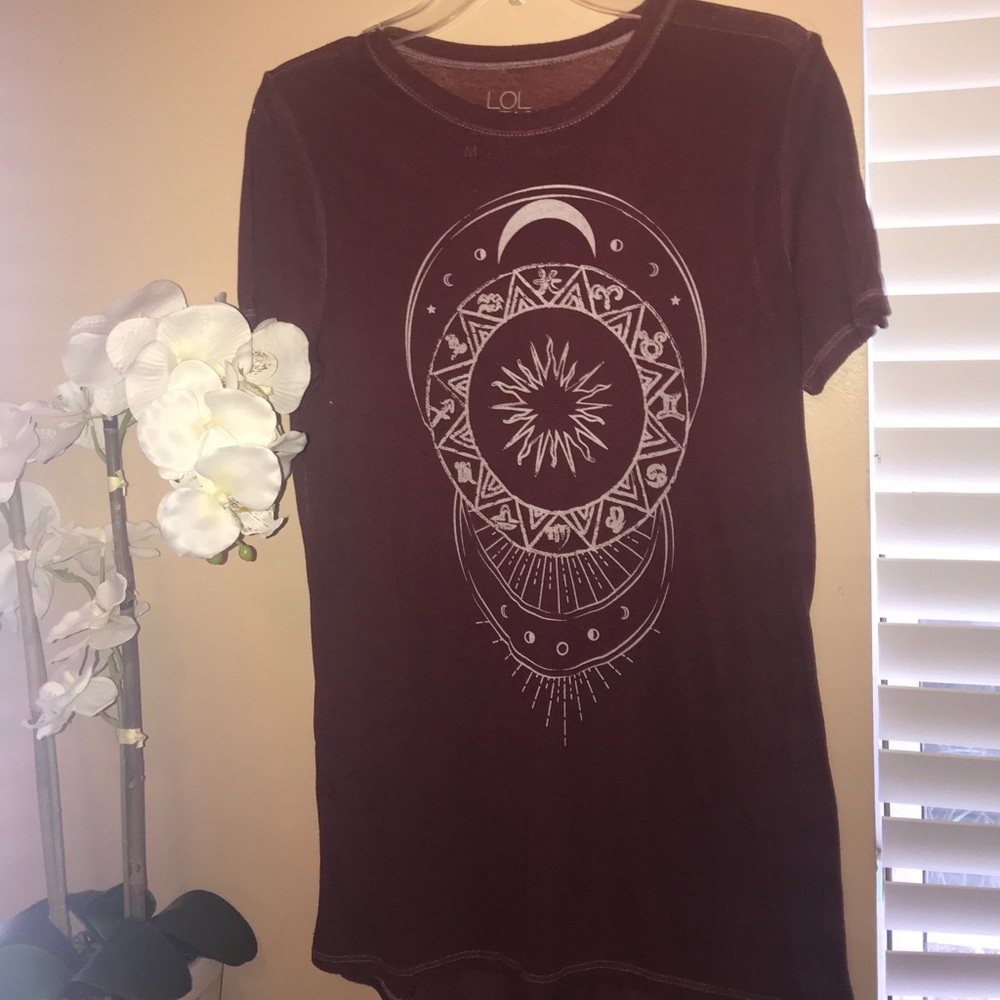 Red comfy sheer tee!