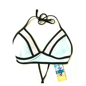 Light Blue w Pink Bikini Top