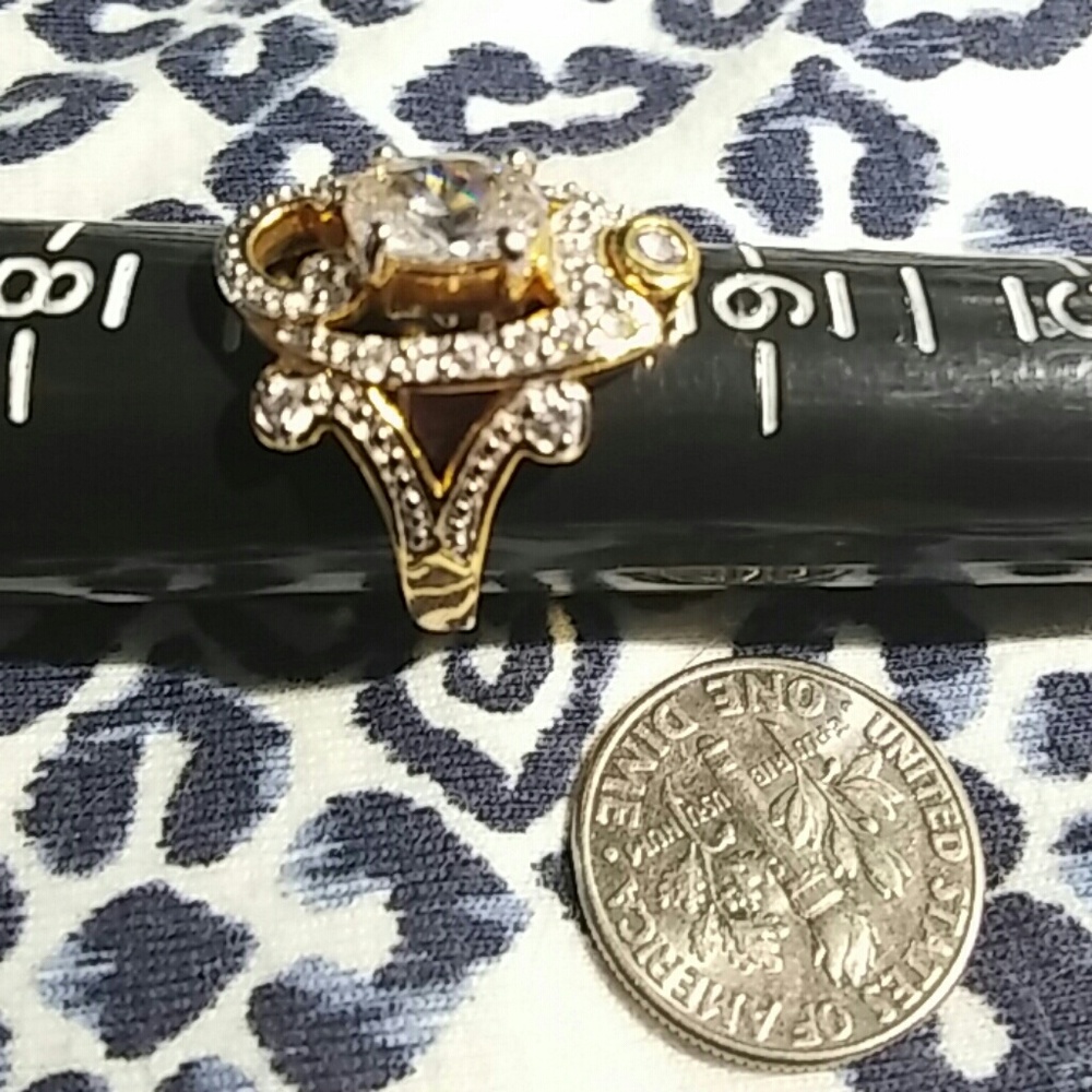 14K Gold CZ Ring - Picture 2 of 2