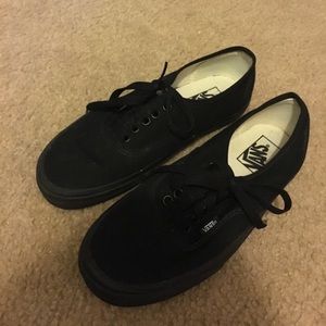 All black Vans authentic