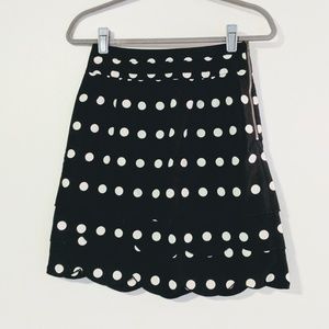 Floreat scalloped, polkadot skirt