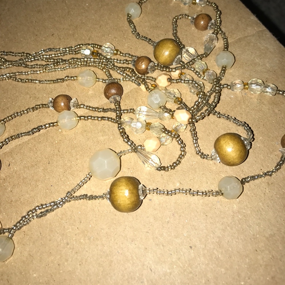 Beaded three layer necklace