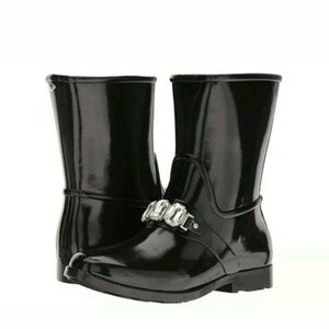 Michael Kors Leslie Rainboot Black Size 8