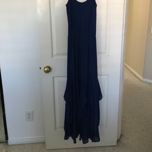 Michael Kors boutique navy chiffon maxi dress - Picture 4 of 5