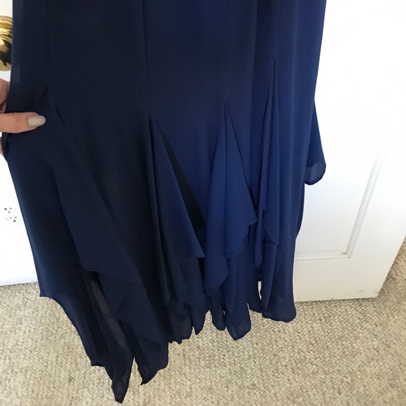 Michael Kors boutique navy chiffon maxi dress - Picture 5 of 5