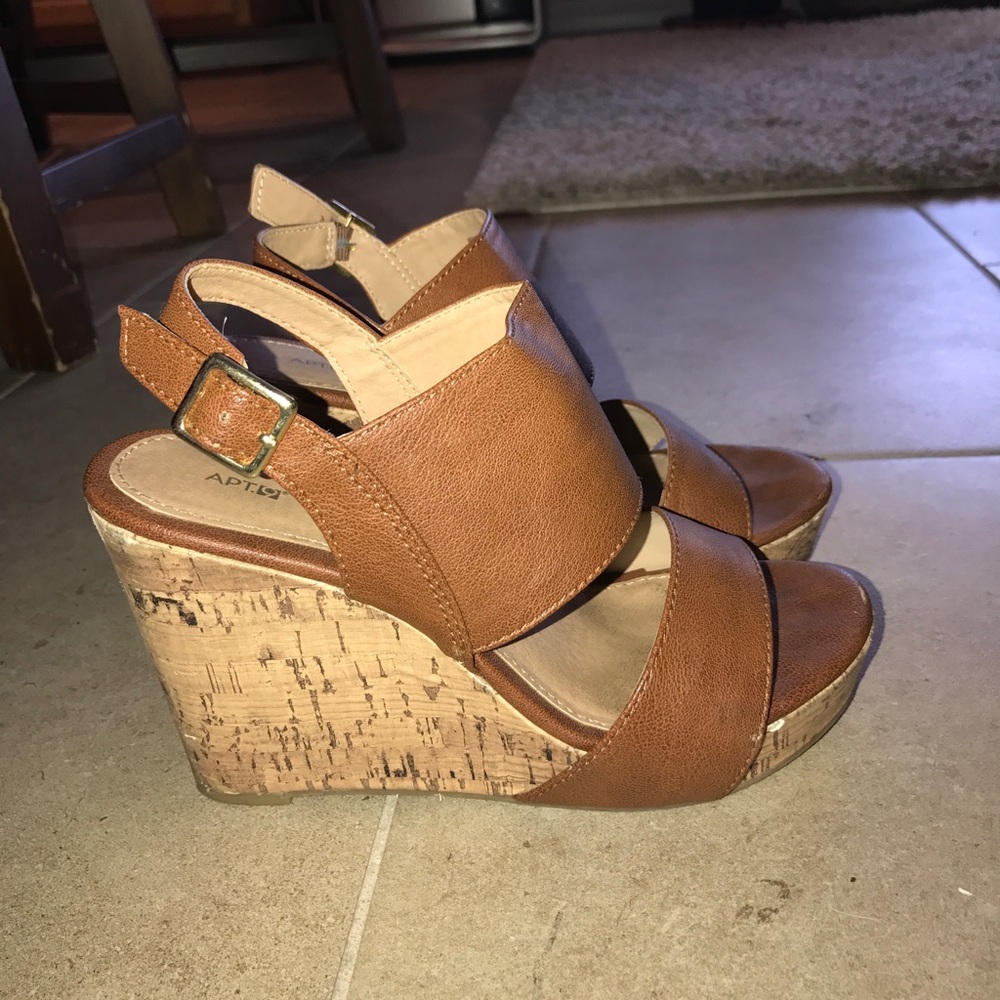 Apt. 9 Tan Wedges