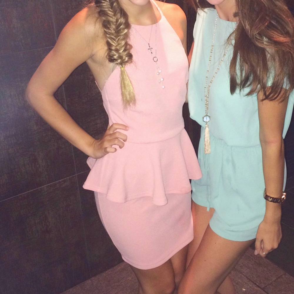 Tight fitted pink dress