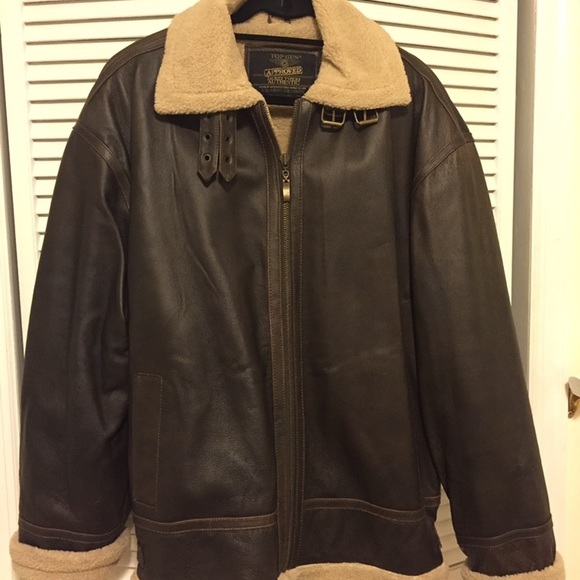 Top Gun Brown Leather Jacket - U.S. Army Air Corps